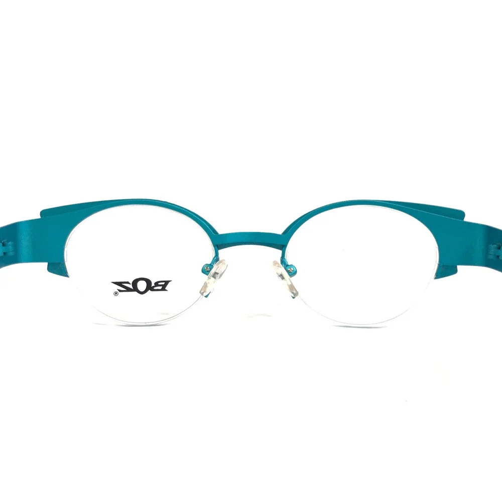BOZ Eyeglasses Frames WILY 0225 Brown Blue Matte Spotted Half Rim 44.5-21-135